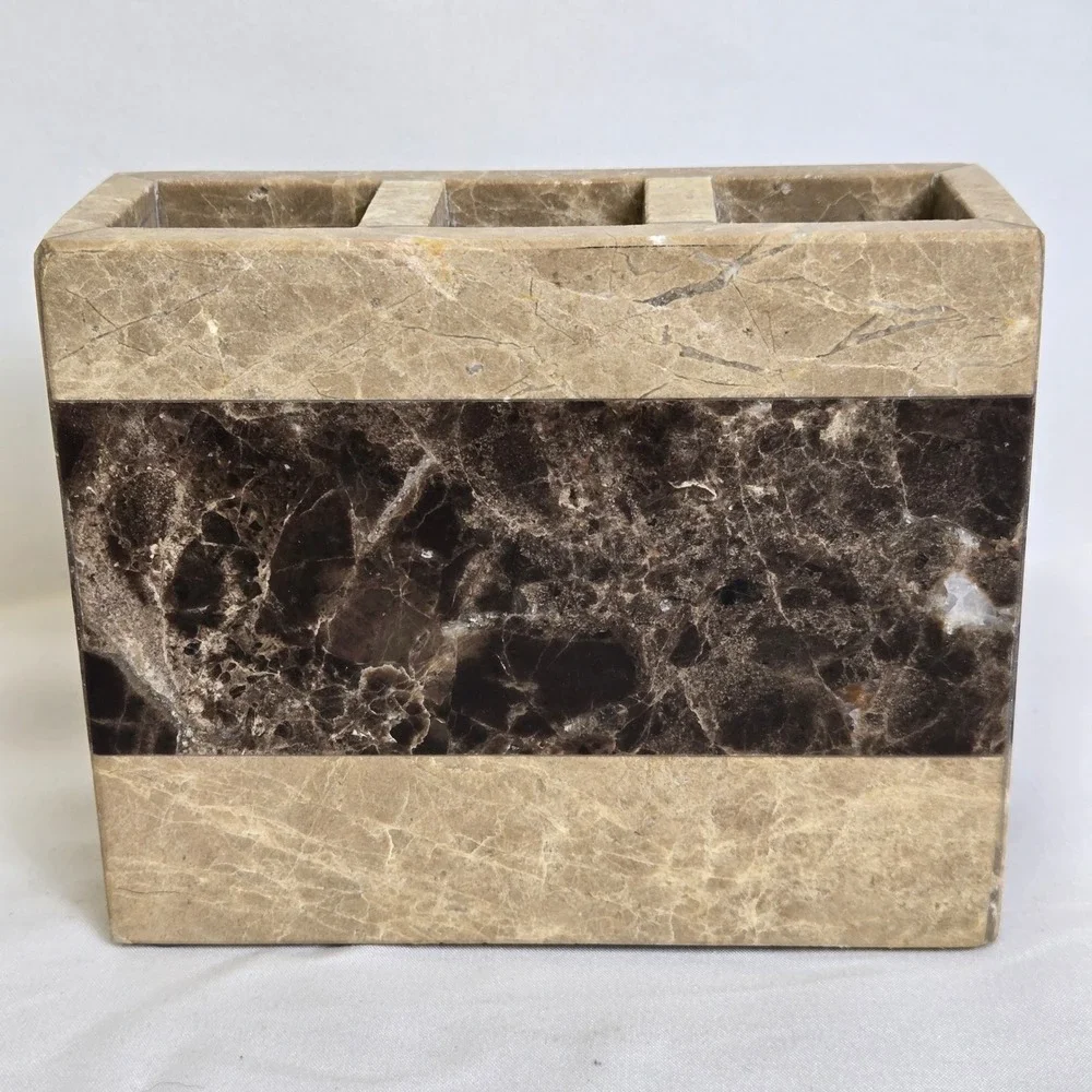 Montecito Marble Toothbrush Holder 4.75